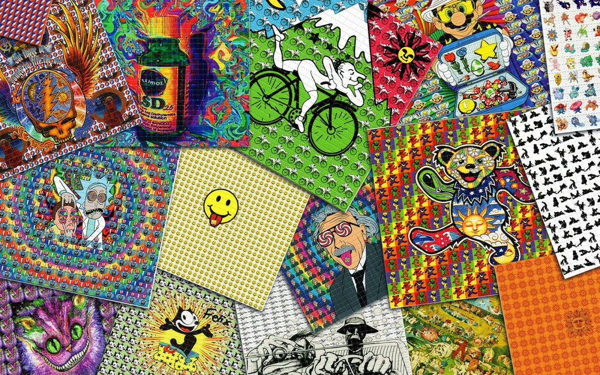 Blotter Art Grateful Dead Steal Your Face Green