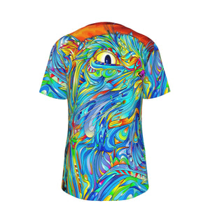 Crazy Cat Psychedelic 100% Cotton Psychedelic T-Shirt