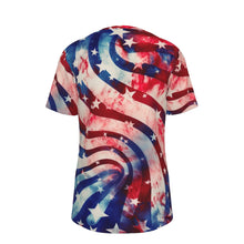 Load image into Gallery viewer, Kesey Art American Flag 4th of July Patriot 100% Cotton Psychedelic T-Shirt