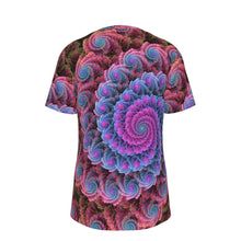Load image into Gallery viewer, Pink Fractal Psychedelic 100% Cotton Psychedelic T-Shirt