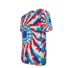 Load image into Gallery viewer, Kesey Art American Flag 4th of July Patriot 100% Cotton Psychedelic T-Shirt