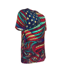 Load image into Gallery viewer, Kesey Art American Flag 4th of July Patriot 100% Cotton Psychedelic T-Shirt
