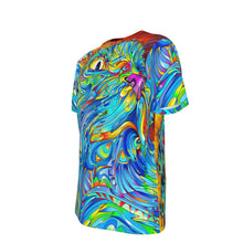Load image into Gallery viewer, Crazy Cat Psychedelic 100% Cotton Psychedelic T-Shirt