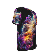 Load image into Gallery viewer, Galaxy of Flowers Psychedelic 100% Cotton Psychedelic T-Shirt