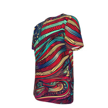 Load image into Gallery viewer, Kesey Art American Flag 4th of July Patriot 100% Cotton Psychedelic T-Shirt