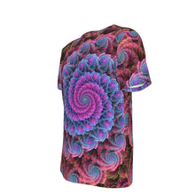 Load image into Gallery viewer, Pink Fractal Psychedelic 100% Cotton Psychedelic T-Shirt