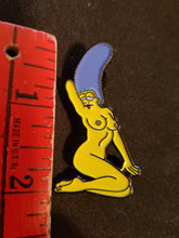 Load image into Gallery viewer, Naked Marge Hat Pin Psychedelic