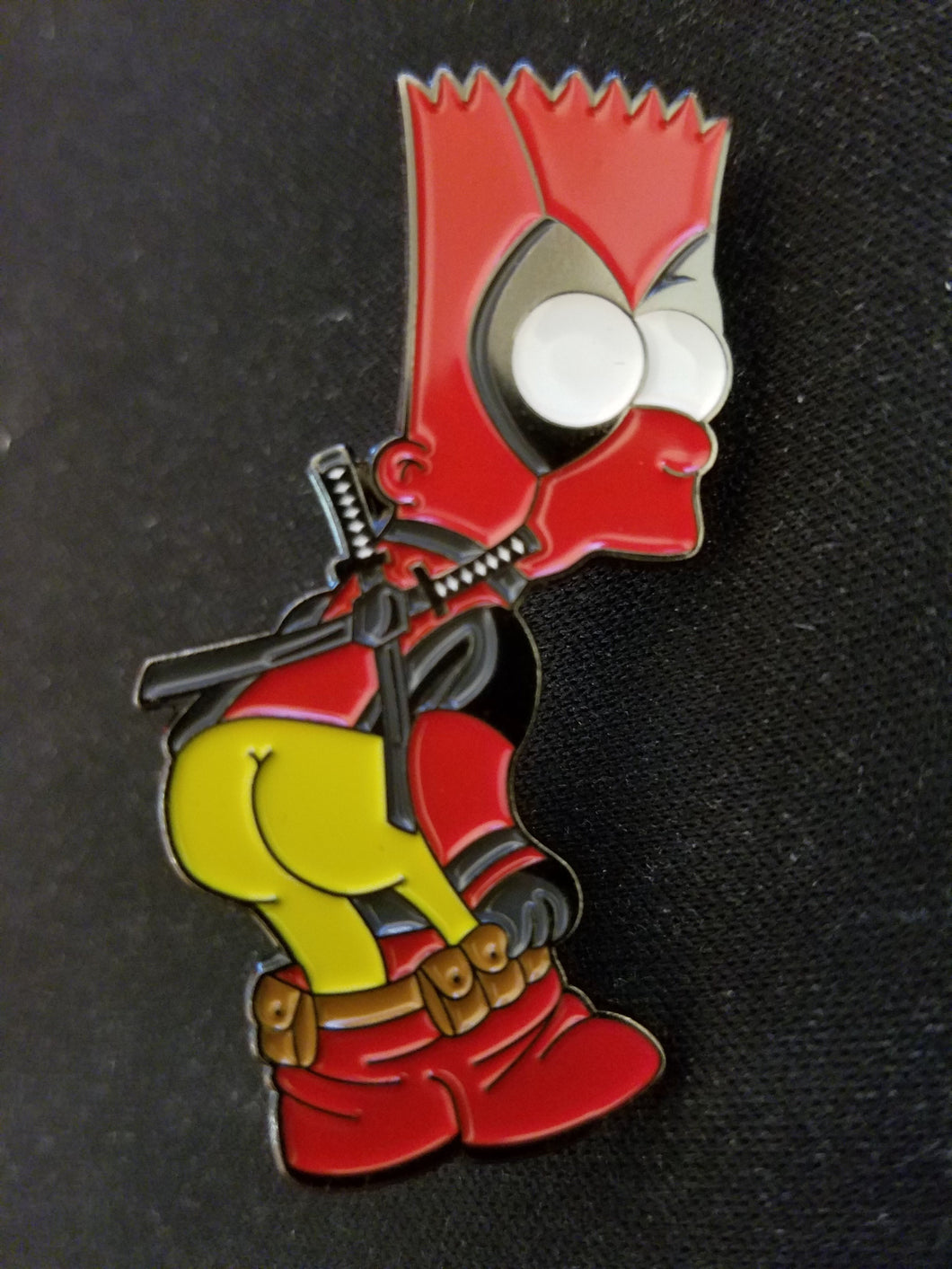 Mooning Bart Hat Pin Psychedelic