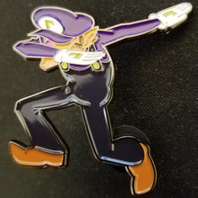 Load image into Gallery viewer, Dabbing Waluigi Hat Pin Psychedelic