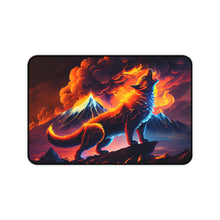 Load image into Gallery viewer, Fire Wolf Desk Mood Mat Mouse Pad