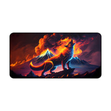 Load image into Gallery viewer, Fire Wolf Desk Mood Mat Mouse Pad