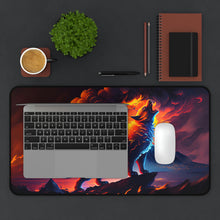 Load image into Gallery viewer, Fire Wolf Desk Mood Mat Mouse Pad