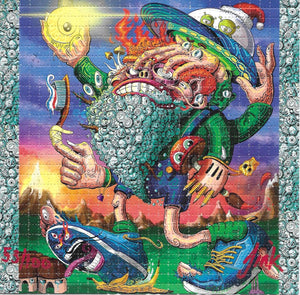 Tooth Brushin' Gnome by Jamie Inklings Signed & Numbered BLOTTER ART acid free perforated lsd paper