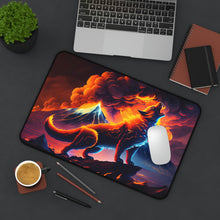 Load image into Gallery viewer, Fire Wolf Desk Mood Mat Mouse Pad