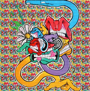 Get In Where You Can Fit In by Aaron Brooks Signed Limited edition BLOTTER ART acid free perforated lsd paper