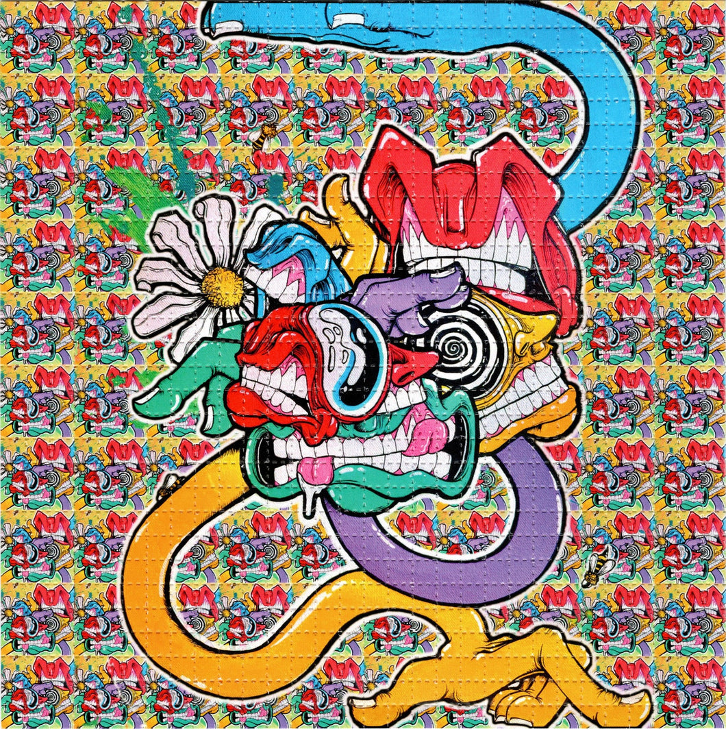 Get In Where You Can Fit In by Aaron Brooks Signed Limited edition BLOTTER ART acid free perforated lsd paper
