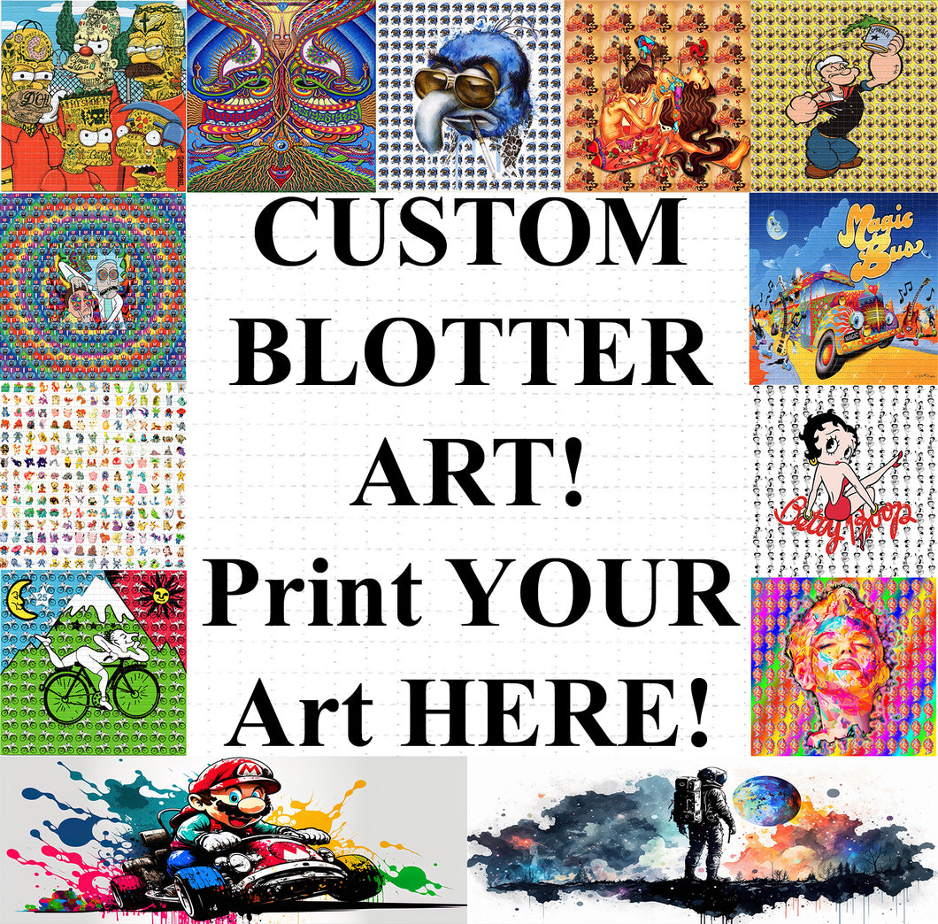 Custom - Print Your Own Image on BLOTTER ART acid free perforated lsd paper