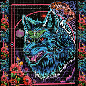 Lunar Wolf by Ellie Paisley Brooks Signed Limited edition BLOTTER ART acid free perforated lsd paper