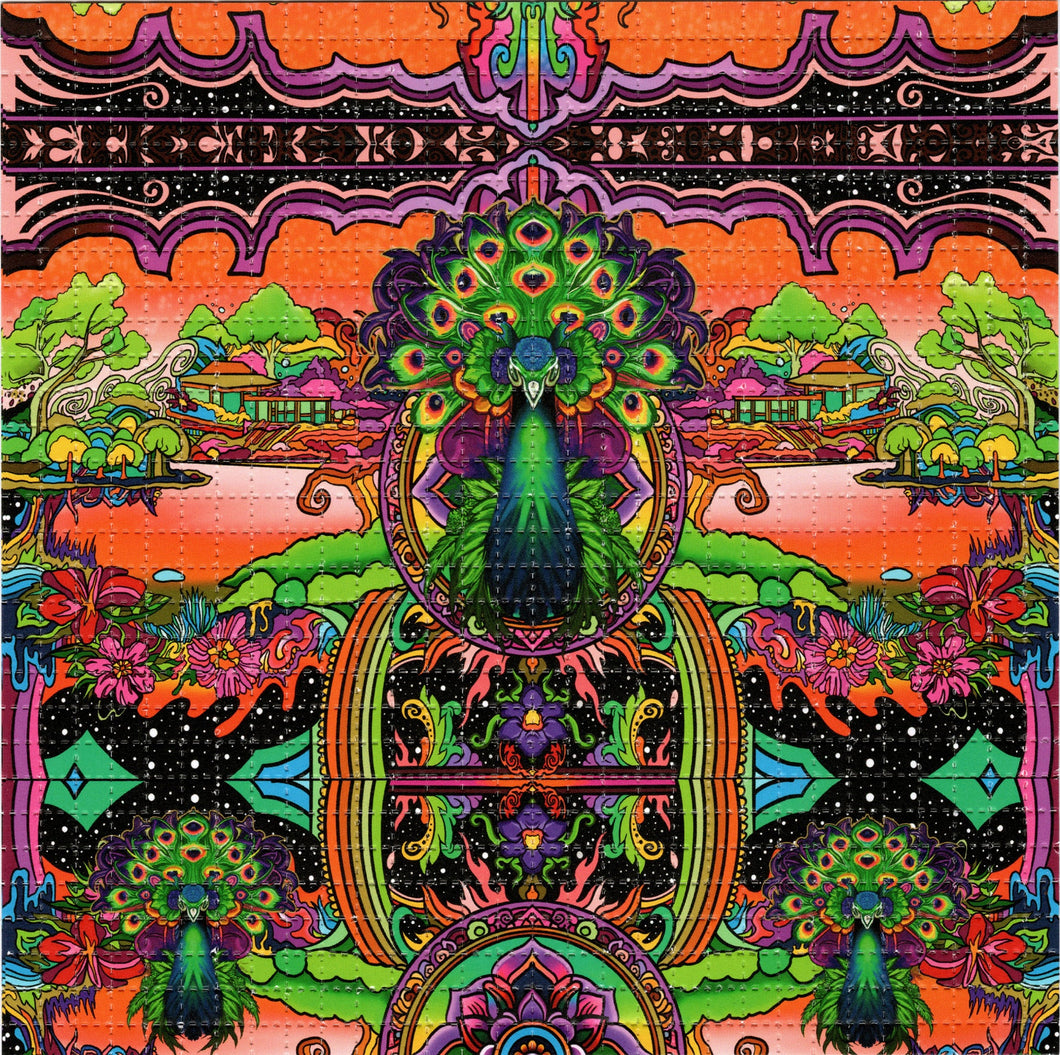 Peakock by Ellie Paisley Brooks Signed Limited edition BLOTTER ART acid free perforated lsd paper