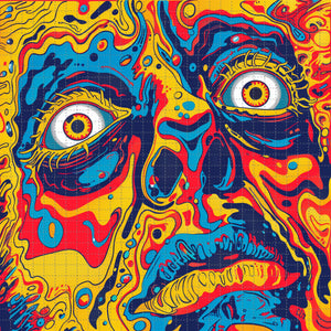 LSD Face High Resolution Giclee Blotter Art Print