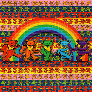 Rainbow Marching Bears BLOTTER ART acid free perforated lsd paper