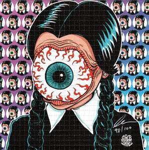 Wednesday Adams by Rob Israel Signed and Limited Edition BLOTTER ART acid free perforated lsd paper