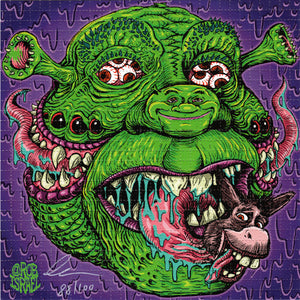 Green Ogre by Rob Israel Signed and Limited Edition BLOTTER ART acid free perforated lsd paper