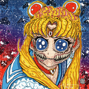Sailor Moon by Rob Israel Signed and Limited Edition BLOTTER ART acid free perforated lsd paper
