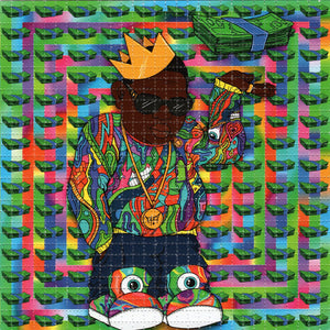 Biggie by Aaron Brooks ABrooks Art Signed Limited edition BLOTTER ART acid free perforated lsd paper