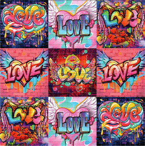 Love Graffiti X9 BLOTTER ART acid free perforated lsd paper