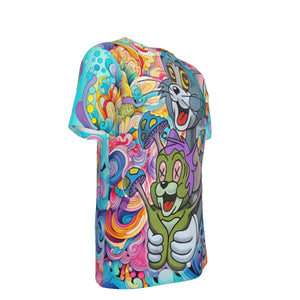 T and J 100% Cotton Psychedelic T-Shirt