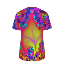 Load image into Gallery viewer, Flower Fractal Psychedelic 100% Cotton Psychedelic T-Shirt
