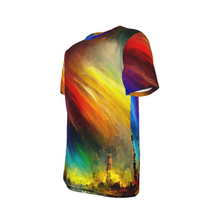Skyline of Color Psychedelic 100% Cotton Psychedelic T-Shirt