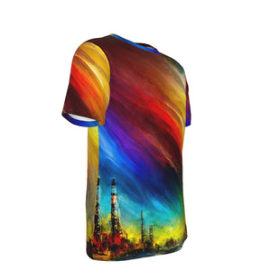 Skyline of Color Psychedelic 100% Cotton Psychedelic T-Shirt