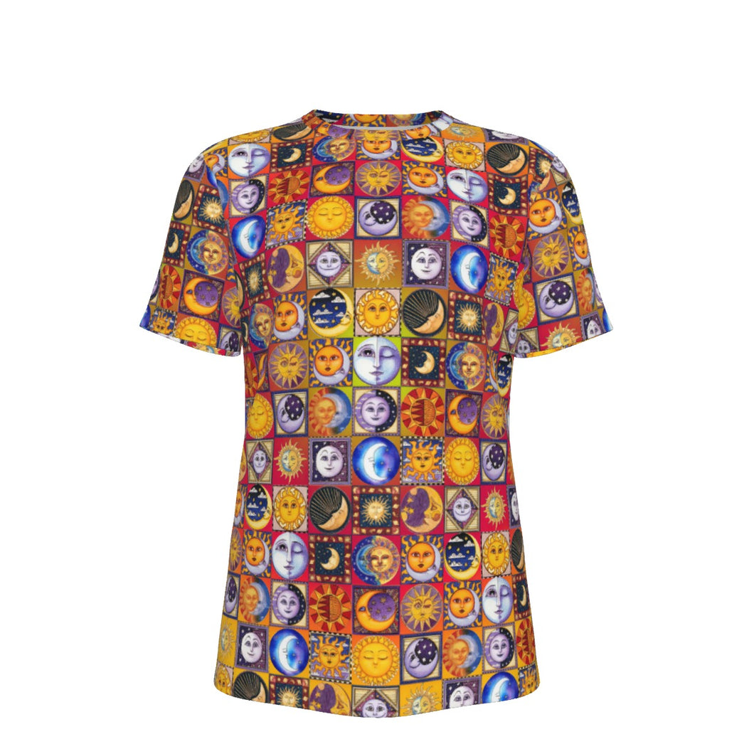 Suns and Moons Psychedelic 100% Cotton Psychedelic T-Shirt
