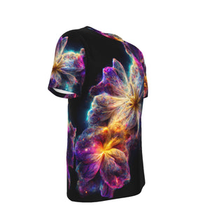 Galaxy of Flowers Psychedelic 100% Cotton Psychedelic T-Shirt