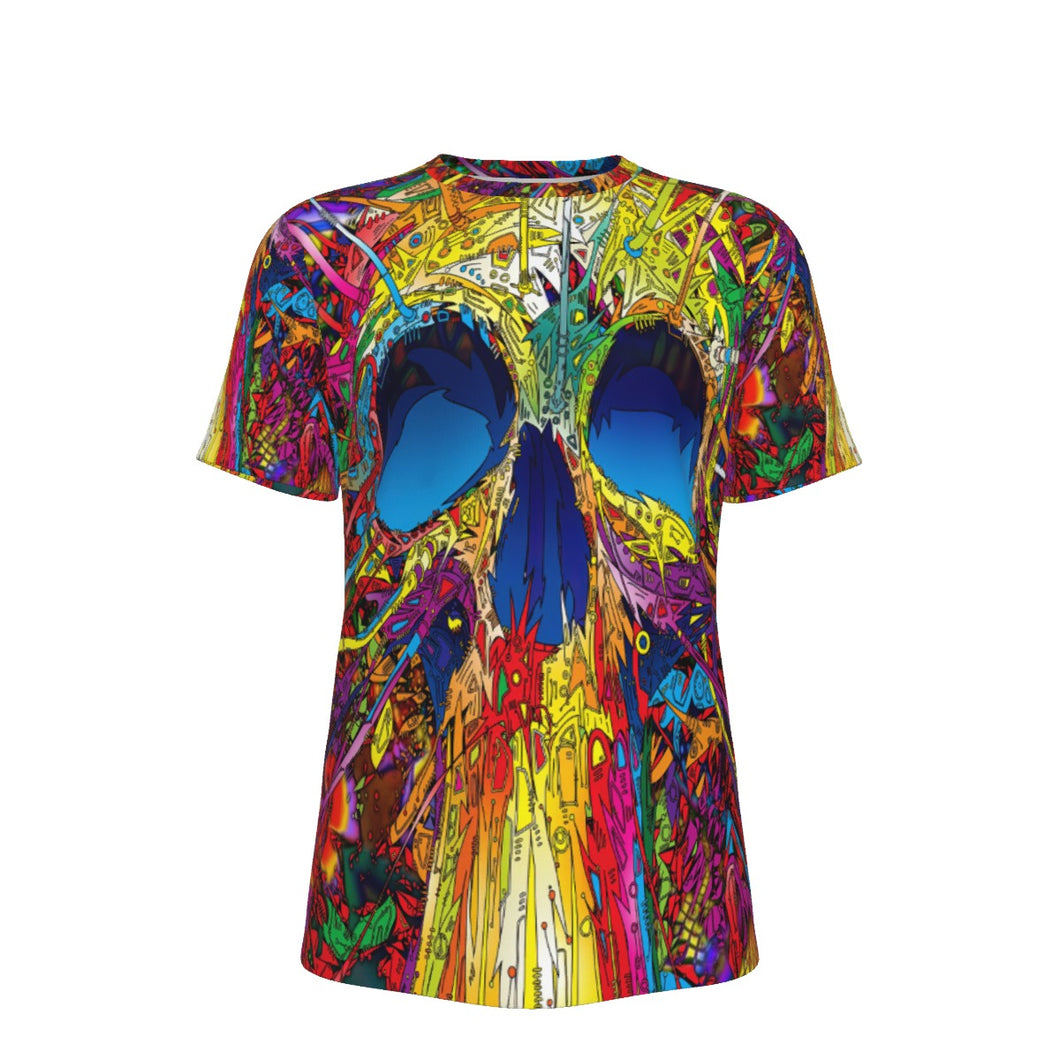 Fractured Skull Psychedelic 100% Cotton T-Shirt