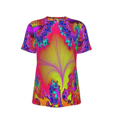 Load image into Gallery viewer, Flower Fractal Psychedelic 100% Cotton Psychedelic T-Shirt
