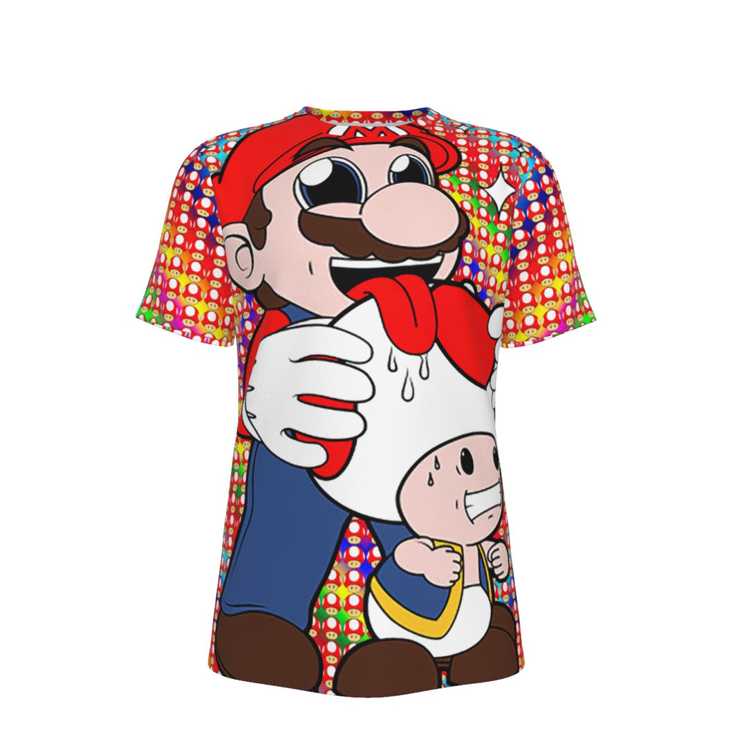 Mario Licking Toad Psychedelic 100% Cotton Psychedelic T-Shirt