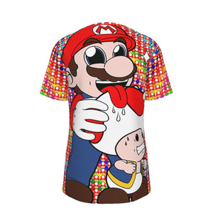 Mario Licking Toad Psychedelic 100% Cotton Psychedelic T-Shirt