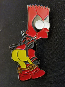 Mooning Bart Hat Pin Psychedelic