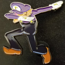 Load image into Gallery viewer, Dabbing Waluigi Hat Pin Psychedelic
