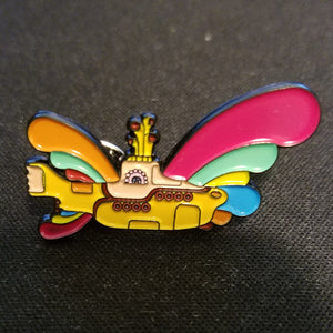 Yellow Sub Hat Pin Psychedelic