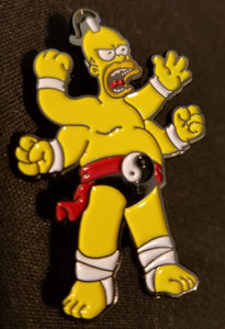 Wrestling Homer Hat Pin Psychedelic