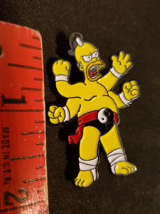 Wrestling Homer Hat Pin Psychedelic