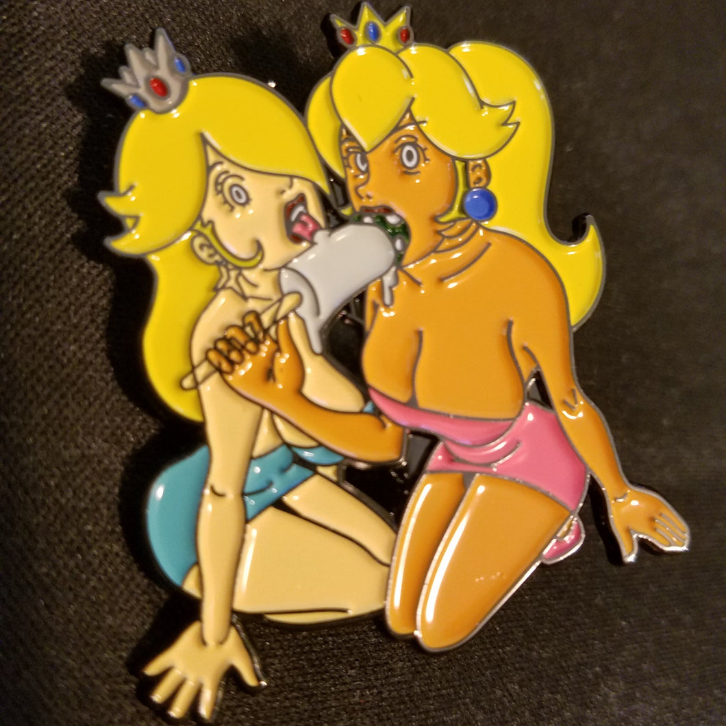 Peach's Ice Cream Hat Pin Psychedelic