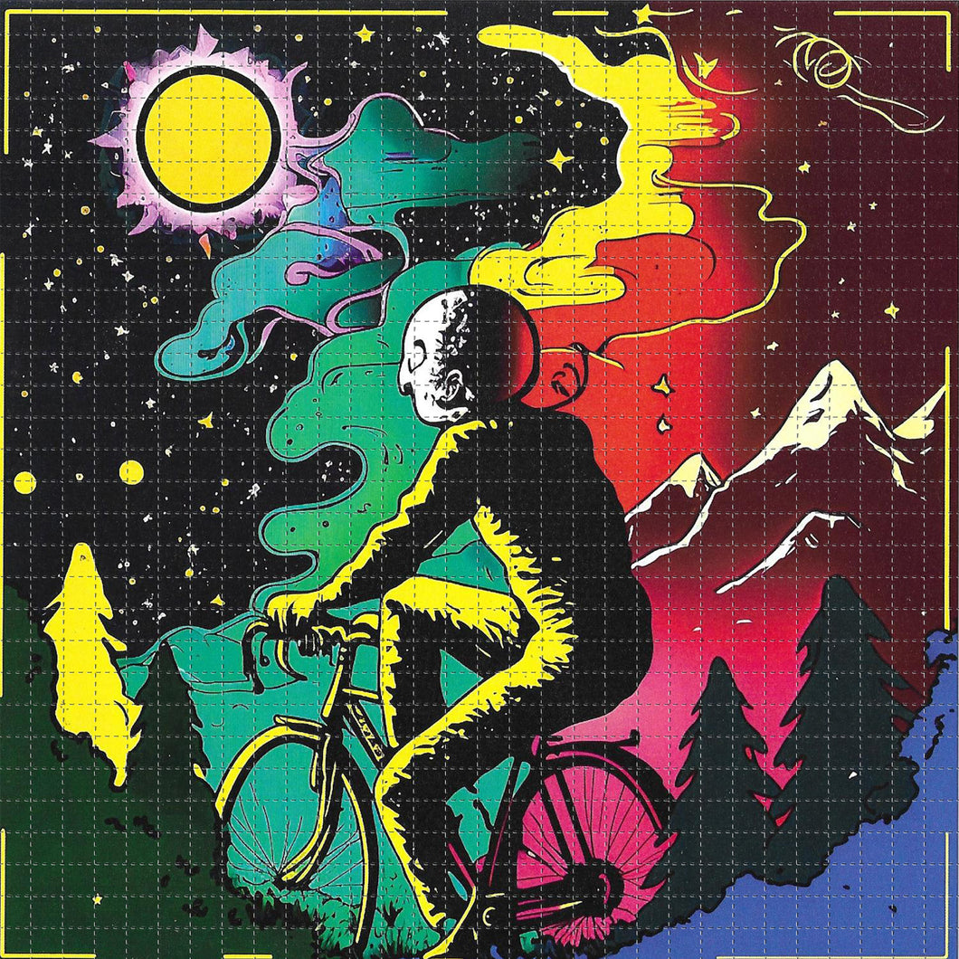 Bicycle Day 23 by Caleb Kesey Signed & Numbered BLOTTER ART acid free perforated lsd paper