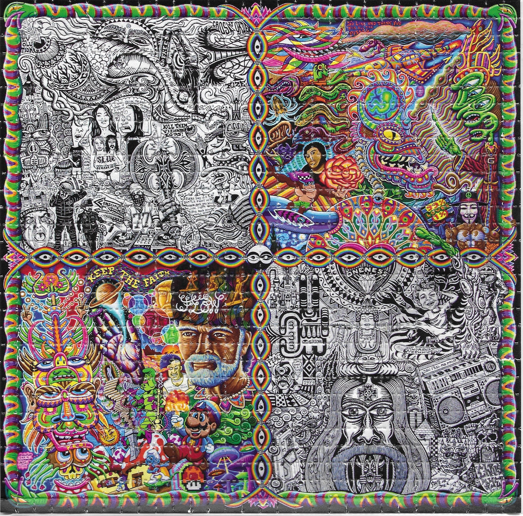 Chaos Culture Jam by Chris Dyer Blotter Art acid free perforated lsd paper