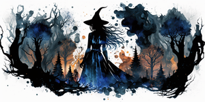 Dark Fantasy Witch by Caleb Kesey giclee fine art print