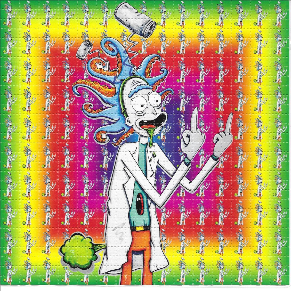 Drunk Rick BLOTTER ART acid free perforated lsd paper – Kesey Art